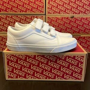 Vans Old Skool V (Leather) True White